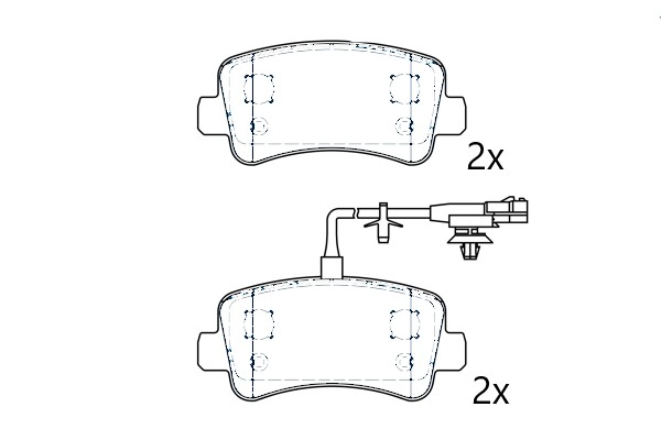 Kit de plaquettes de frein, frein à disque Omnicraft 2674708
