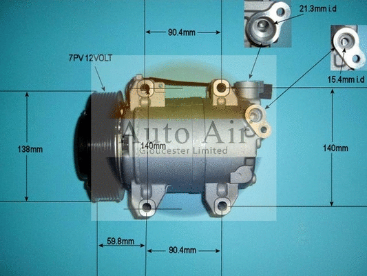 Compresseur, climatisation AUTO AIR GLOUCESTER 14-9661P