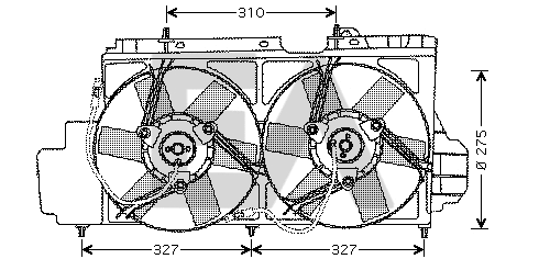 Ventilateur, refroidissement du moteur EACLIMA 33V10005