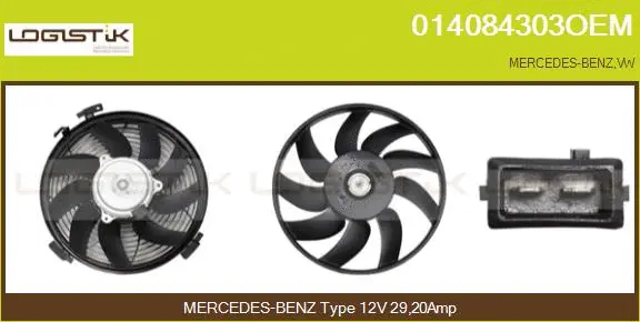 Ventilateur, refroidissement du moteur LGK 014084303OEM