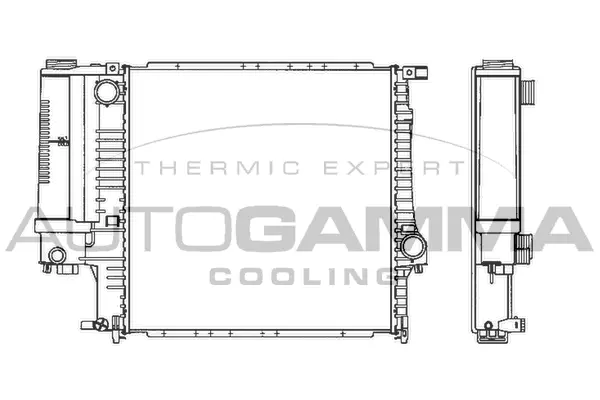 Radiateur, refroidissement du moteur AUTOGAMMA 101120