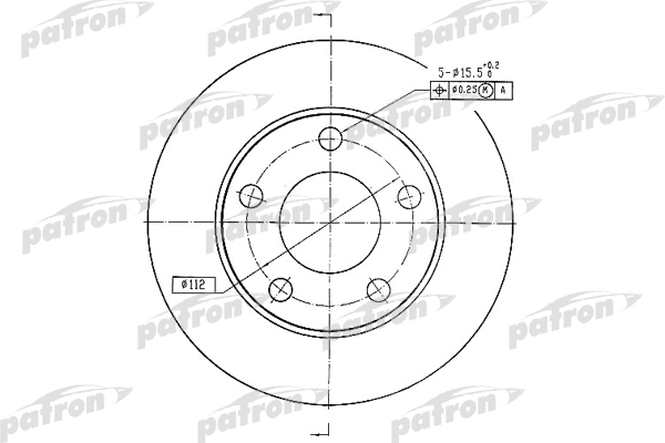Disque de frein PATRON PBD2666