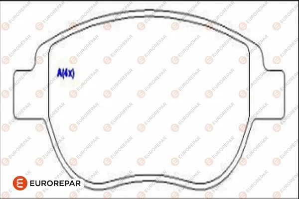 Kit de plaquettes de frein, frein à disque EUROREPAR 1686754780