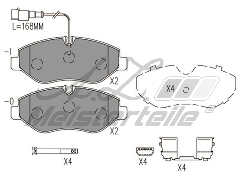 Kit de plaquettes de frein, frein à disque A.Z. Meisterteile AZMT-44-022-2305