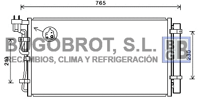Condenseur, climatisation BUGOBROT 62-HY5316