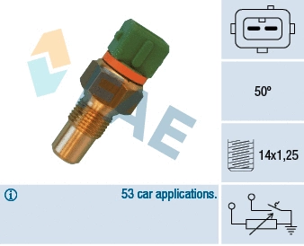 Sonde, température du liquide de refroidissement FAE 34400