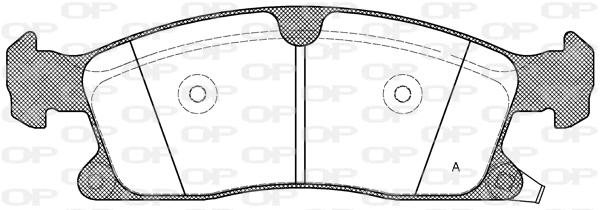 Kit de plaquettes de frein, frein à disque OPEN PARTS BPA1430.02