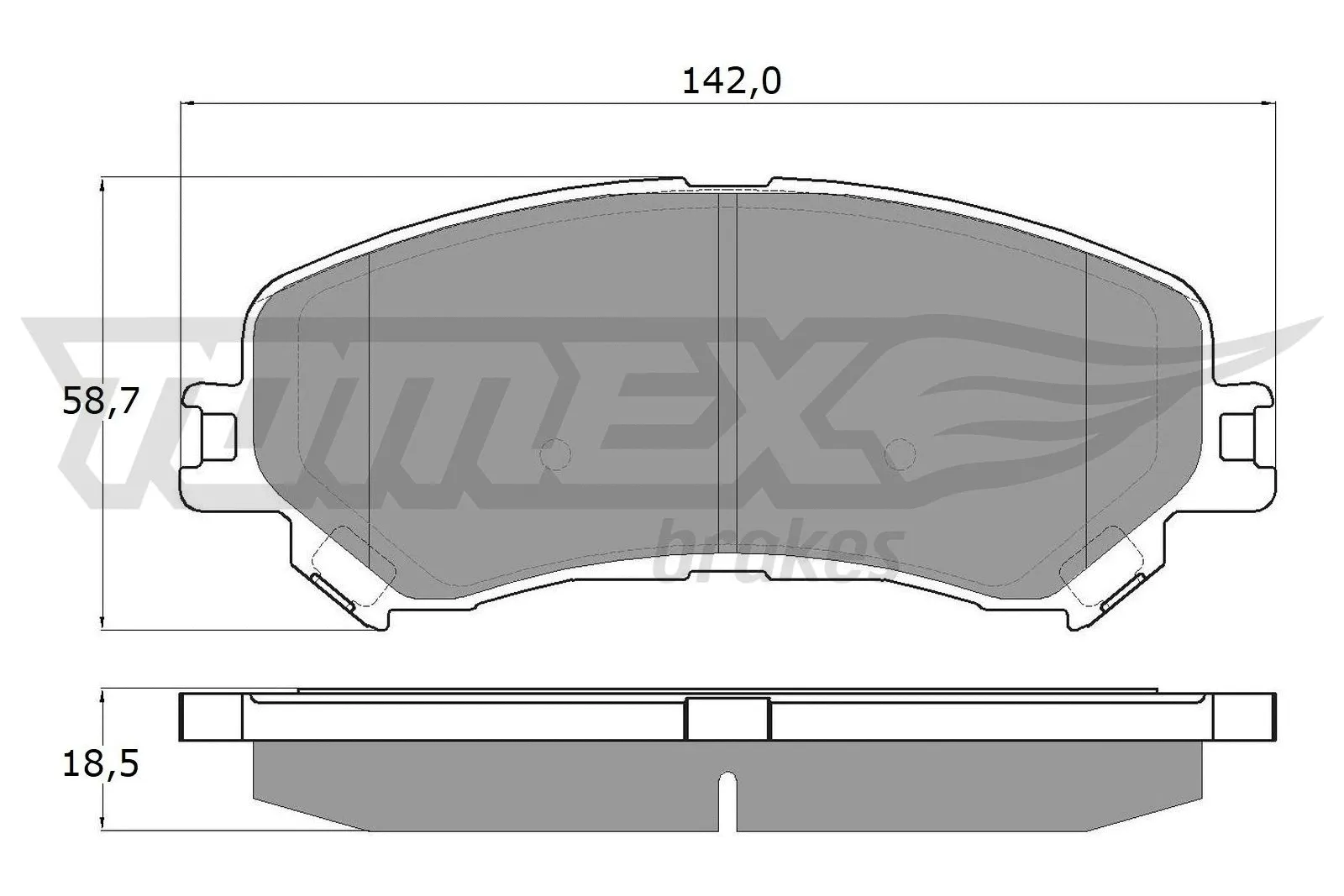 Kit de plaquettes de frein, frein à disque TOMEX Brakes TX 18-25
