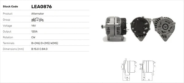 Alternateur LUSA LEA0876