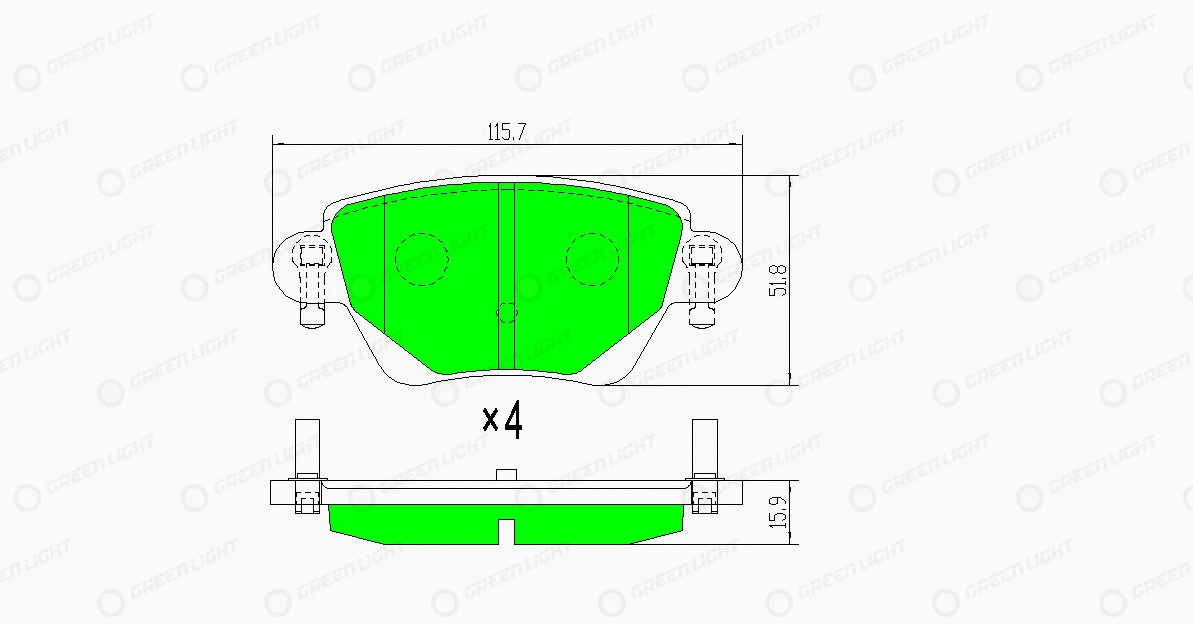 Kit de plaquettes de frein, frein à disque Automotive Adriado GLBP0101