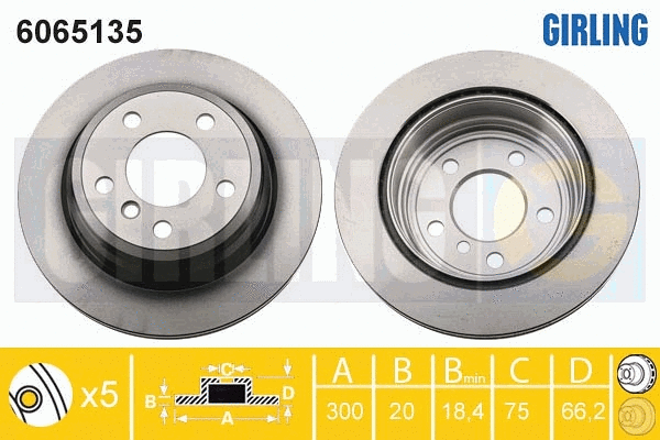 Disque de frein GIRLING 6065135