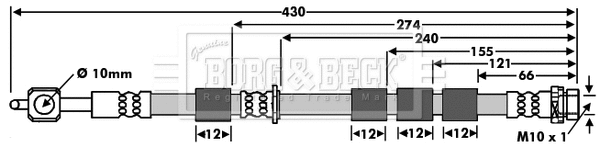Flexible de frein BORG & BECK BBH7953