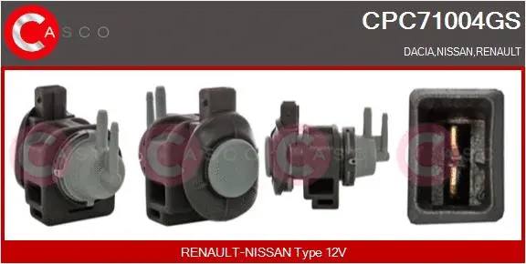 Transmetteur de pression, contrôle des gaz d'échappement CASCO CPC71004GS