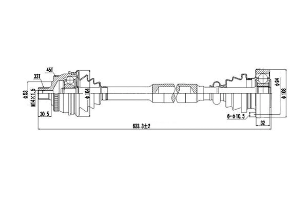 Arbre de transmission DYNAMATRIX DDS203001