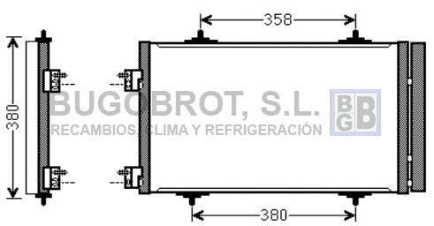 Condenseur, climatisation BUGOBROT 62-CN5272