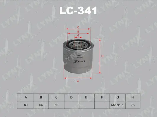 Filtre à huile LYNXAUTO LC-341