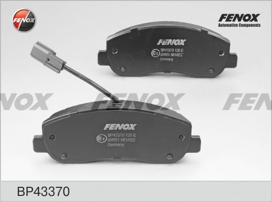 Kit de plaquettes de frein, frein à disque FENOX BP43370