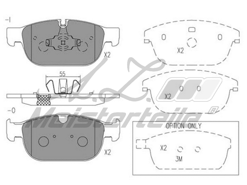 Kit de plaquettes de frein, frein à disque A.Z. Meisterteile AZMT-44-022-2028