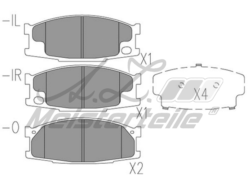 Kit de plaquettes de frein, frein à disque A.Z. Meisterteile AZMT-44-022-2303