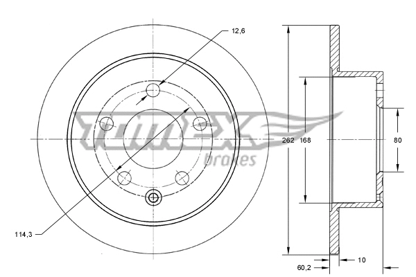 Disque de frein TOMEX Brakes TX 73-86