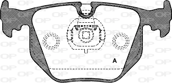 Kit de plaquettes de frein, frein à disque OPEN PARTS BPA0381.20