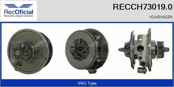Groupe carter, turbocompresseur RECOFICIAL RECCH73019.0