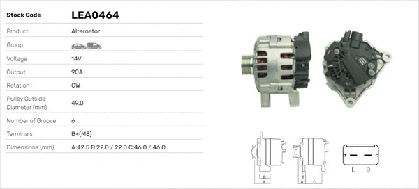 Alternateur LUSA LEA0464