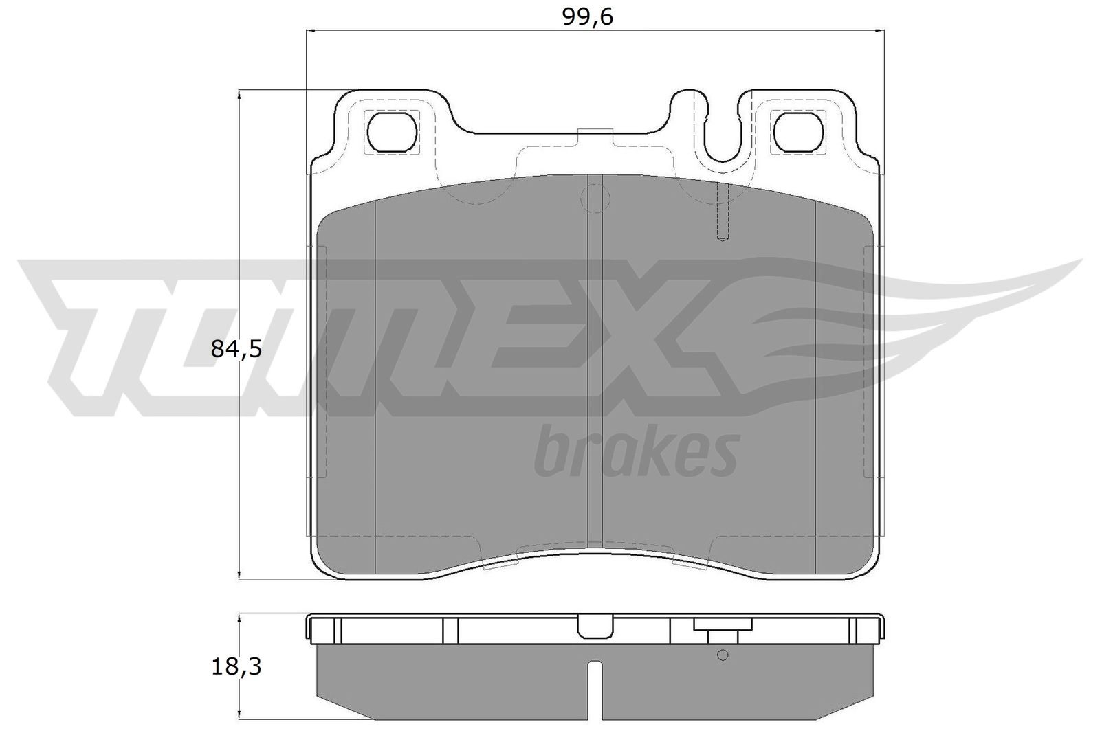 Kit de plaquettes de frein, frein à disque TOMEX Brakes TX 12-74