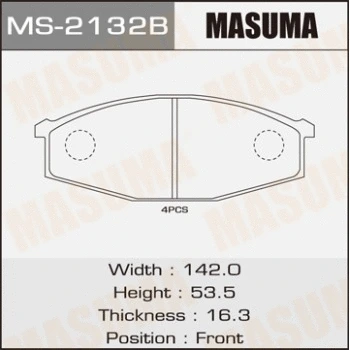 Jeu de mâchoires de frein MASUMA MS-2132