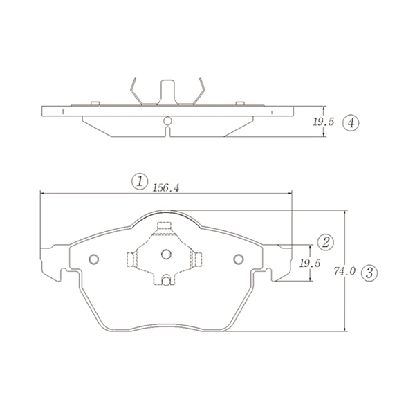 Kit de plaquettes de frein, frein à disque CTR GK1309
