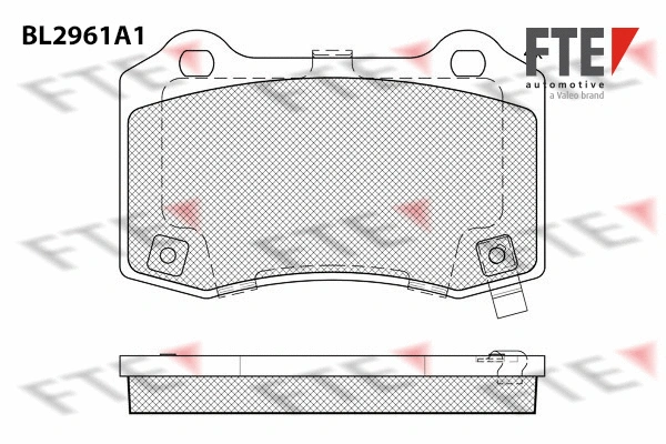 Kit de plaquettes de frein, frein à disque FTE 9011204