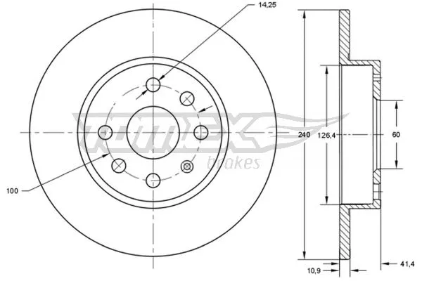 Disque de frein TOMEX Brakes TX 71-52