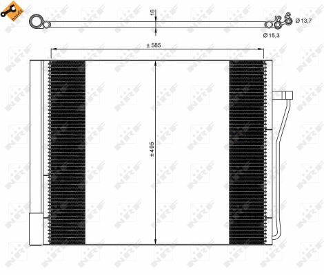 Condenseur, climatisation NRF 350077