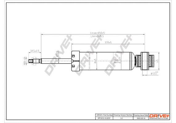 Amortisseur Dr!ve+ DP1610.10.0222