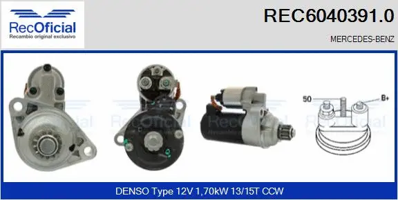 Démarreur RECOFICIAL REC6040391.0