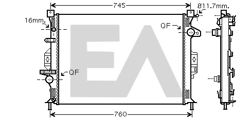 Radiateur, refroidissement du moteur EACLIMA 31R22136