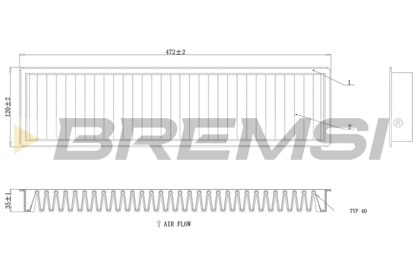 Filtre, air de l'habitacle BREMSI FC0986