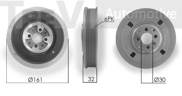 Poulie, vilebrequin TREVI AUTOMOTIVE PC1045