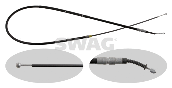 Tirette à câble, frein de stationnement SWAG 20 93 1148