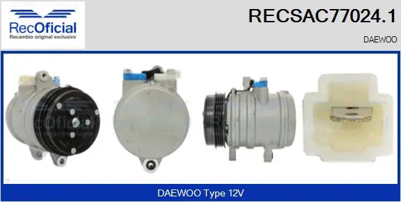 Compresseur, climatisation RECOFICIAL RECSAC77024.1