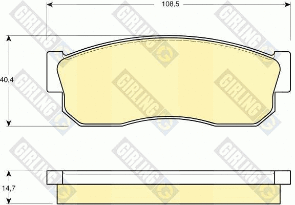 Kit de plaquettes de frein, frein à disque GIRLING 6109889