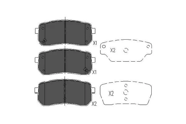 Kit de plaquettes de frein, frein à disque KAVO PARTS KBP-3026