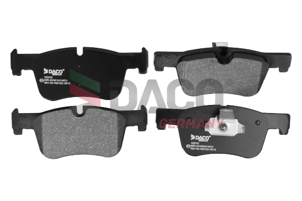 Kit de plaquettes de frein, frein à disque DACO Germany 320332
