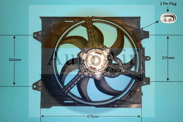 Moteur électrique, ventilateur pour radiateurs AUTO AIR GLOUCESTER 05-1339