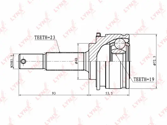 Jeu de joints, arbre de transmission LYNXAUTO CO-5761