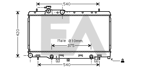 Radiateur, refroidissement du moteur EACLIMA 31R68055