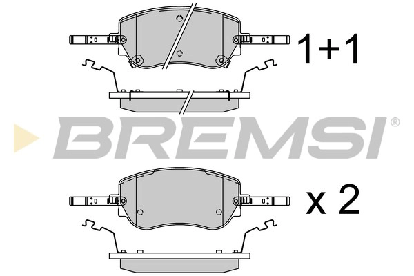 Kit de plaquettes de frein, frein à disque BREMSI BP3942