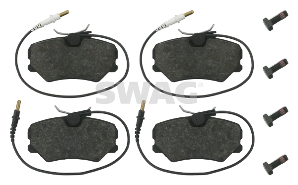 Kit de plaquettes de frein, frein à disque SWAG 62 91 6258