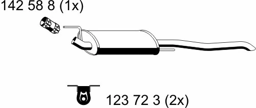 Silencieux arrière ERNST 142250