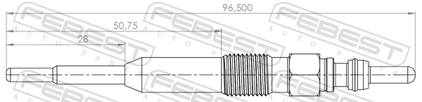 Bougie de préchauffage FEBEST 23642-007